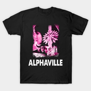 Anna and Lemmy's Odyssey Alphavilles Classic French Cinema Couture Threads T-Shirt